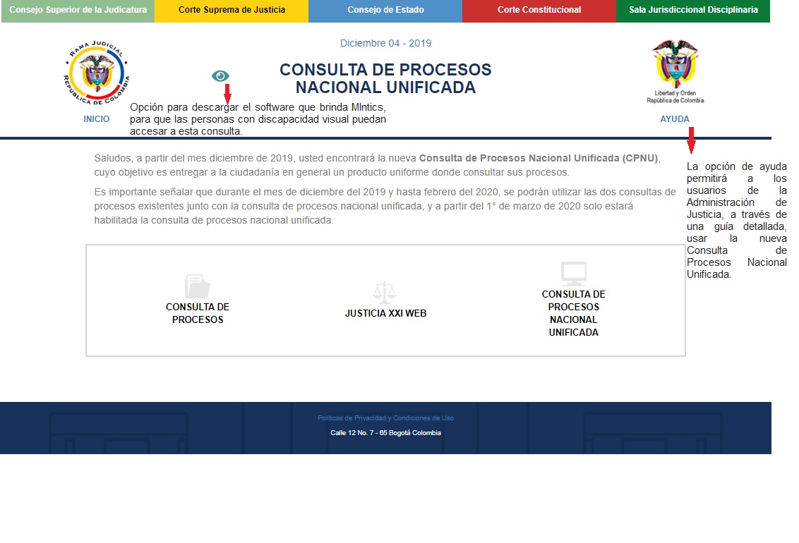 Nueva Consulta de Procesos Nacional Unificada Histórico de novedades