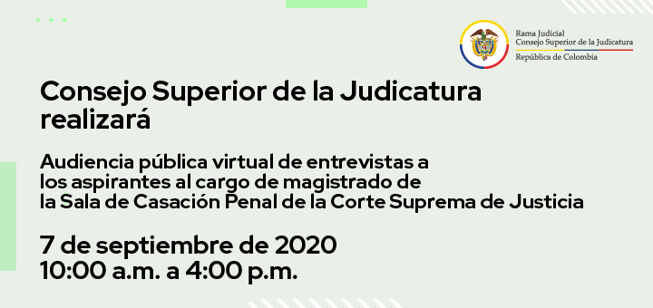 Vea en directo audiencia pública para escuchar a veintiocho (28) aspirantes al cargo de Magistrado en la Sala Penal de la Corte Suprema de Justicia, vacante del Doctor Gustavo Enrique Malo Fernández