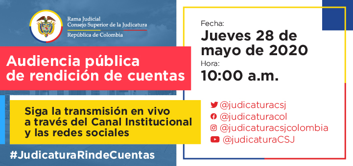 La presidenta de la Corporación Diana Alexandra Remolina Botía, ha señalado que “desde el Consejo Superior de la Judicatura nos hemos comprometido con el fomento de la participación ciudadana y el control social”,