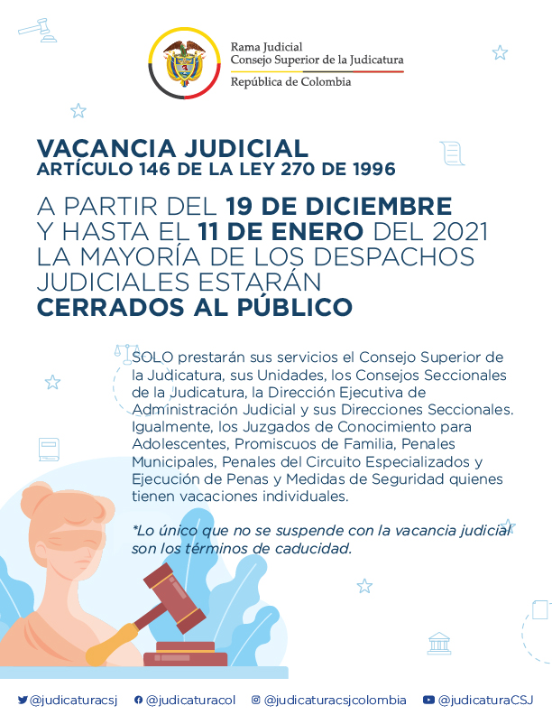VACANCIA JUDICIAL 2021