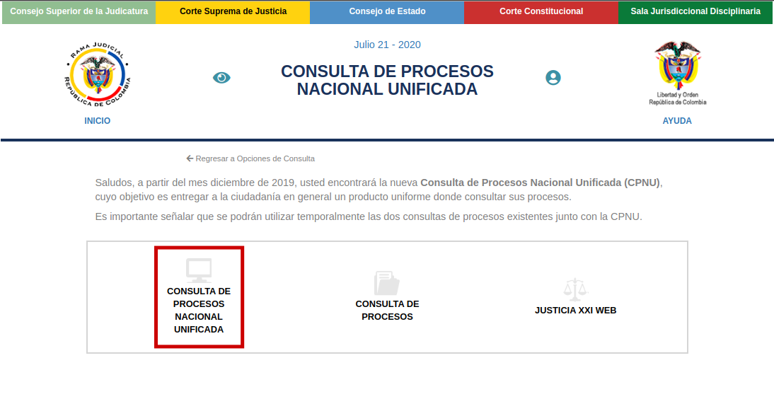 consultar proceso - Rama