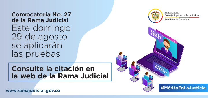 Próximo 29 de agosto, aplicación de pruebas de la Convocatoria 27