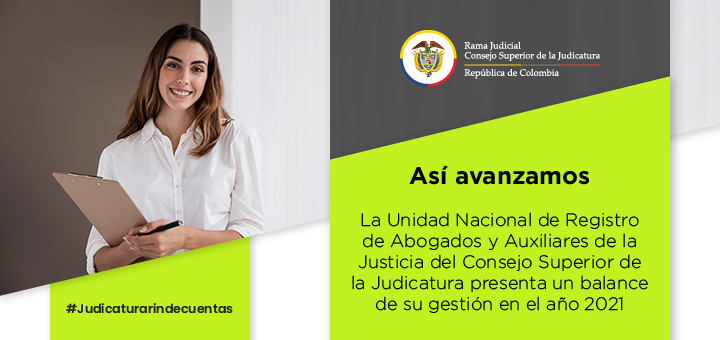 La Unidad Nacional de Registro de Abogados y Auxiliares de la Justicia presenta un balance de su gestión de enero a julio de 2021