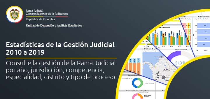 El Consejo Superior de la Judicatura invita a la ciudadanía en general para hacer uso de la información disponible, a la cual se podrá acceder mediante el link “Estadísticas Judiciales” de la sección Servicios de la página web de la Rama Judicial.
