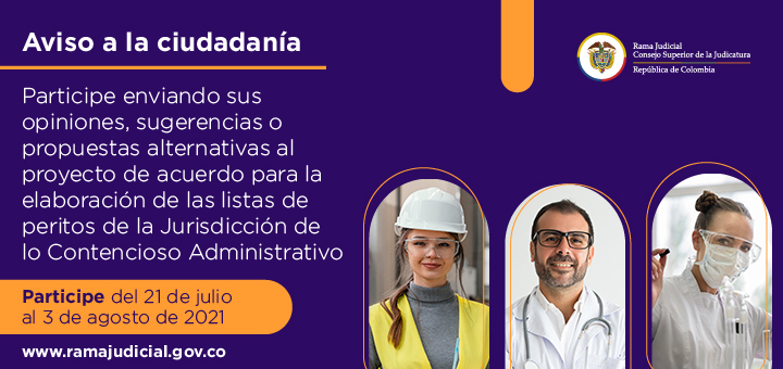 Participa en la escogencia de peritos para la Jurisdicción Contencioso Administrativa