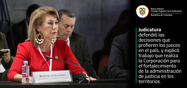 Judicatura defiende decisiones adoptadas por los jueces de la República en encuentro “Desafíos de Seguridad y Territorio”