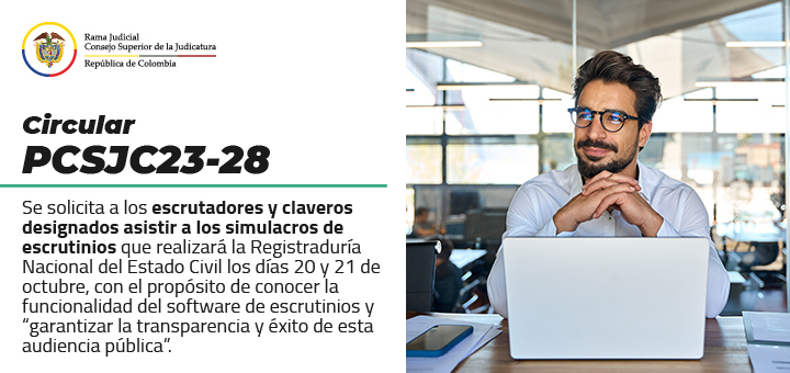 Simulacro de escrutinios. Elecciones de Autoridades Territoriales 2023