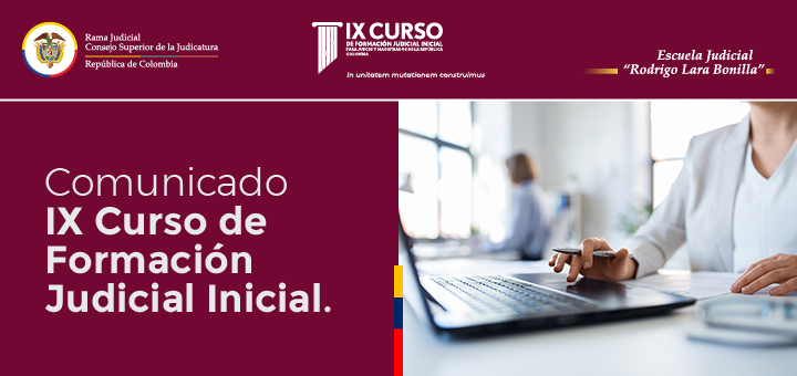 Comunicado IX Curso de Formación Judicial