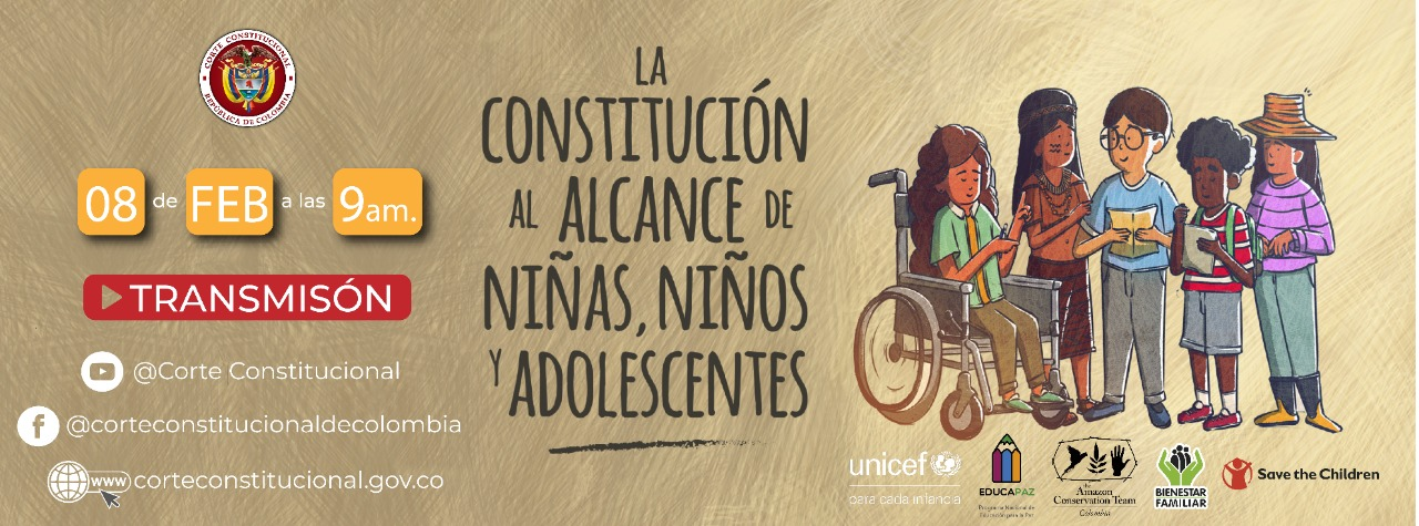Vea en directo por streaming y a través de redes sociales, el lanzamiento de la publicación Constitución Política adaptada para niños, niñas y adolescentes