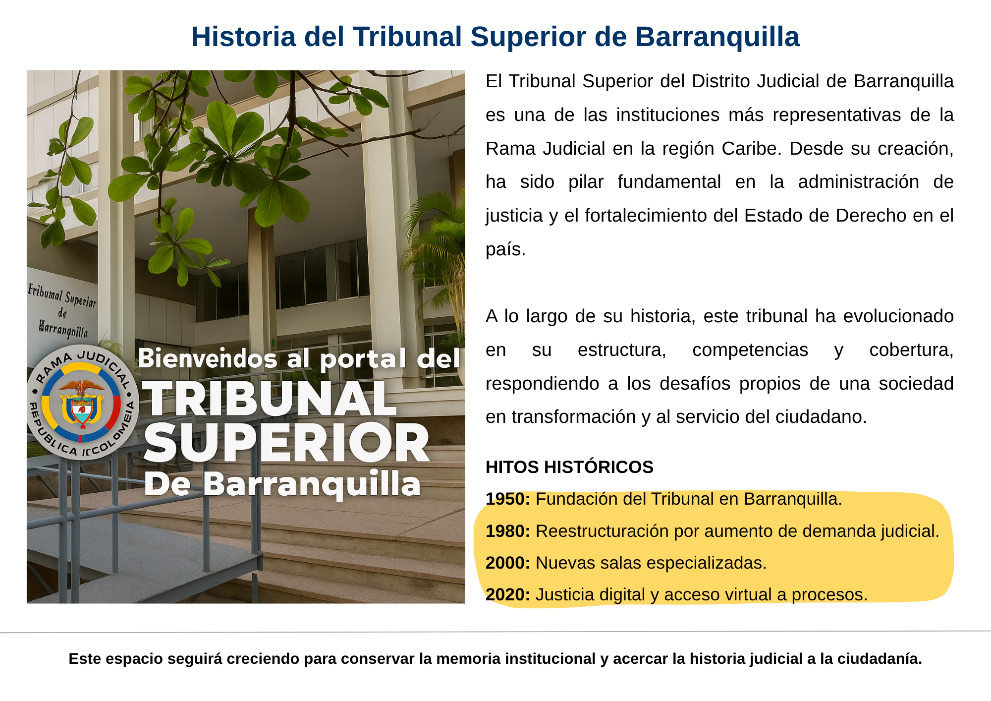 Historia del Tribunal en Canva