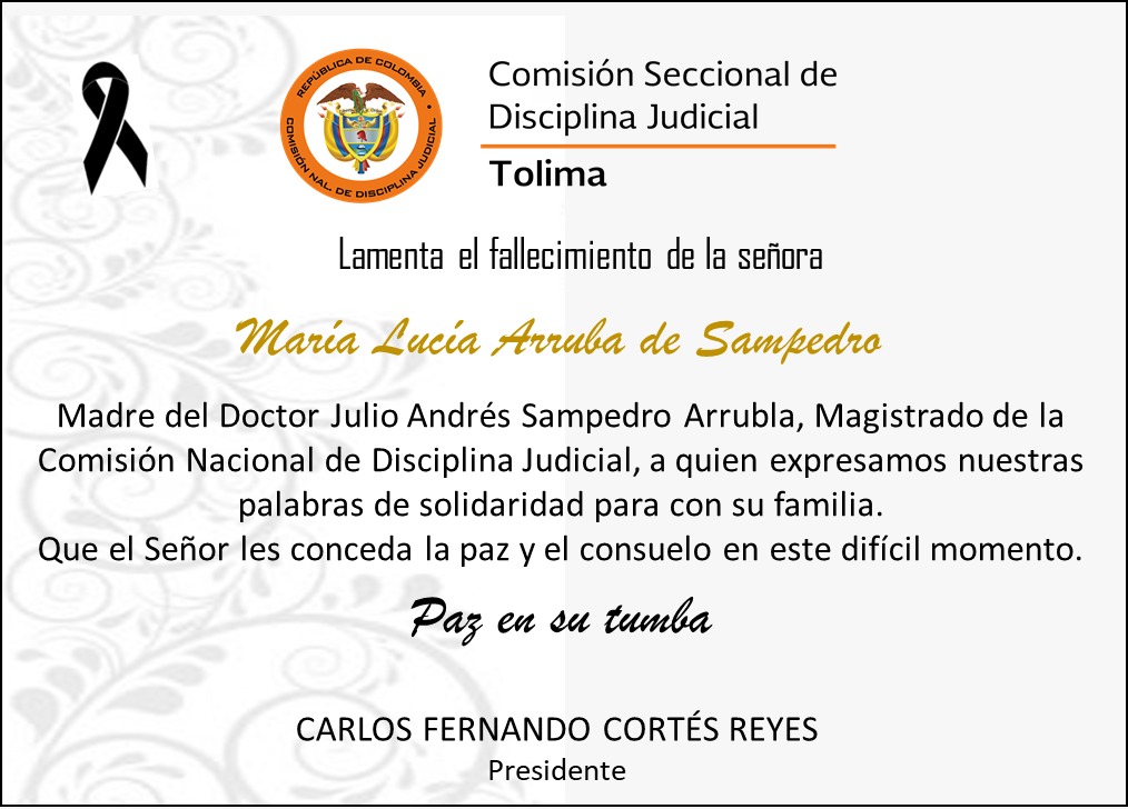 CONDOLENCIA.