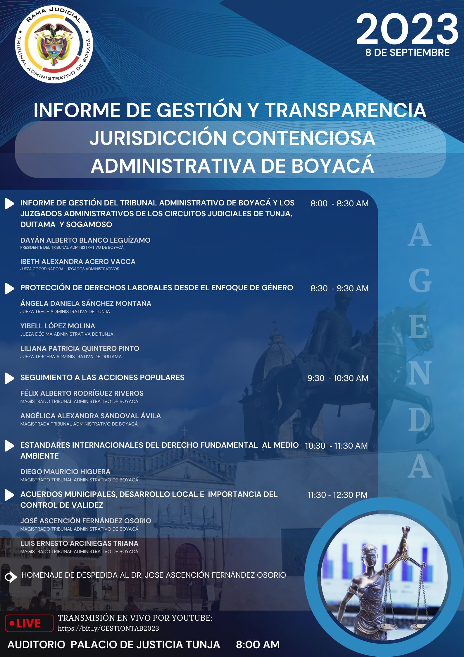 RENDICIÓN DE CUENTAS Y CONVERSATORIO DE LA JURISDICCIÓN CONTENCIOSA ADMINISTRATIVA DE BOYACÁ 2022