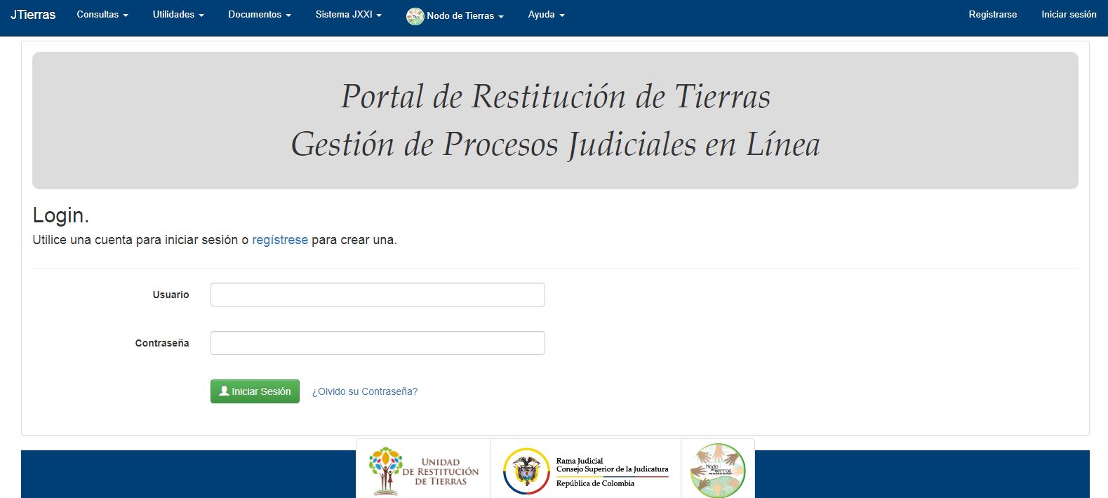 Portal de Restitución de Tierras