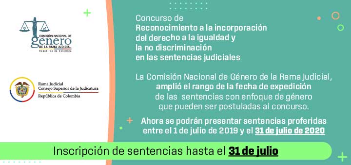 Se amplió el rango de fechas de expedición de las Sentencias que serán postuladas al Concurso