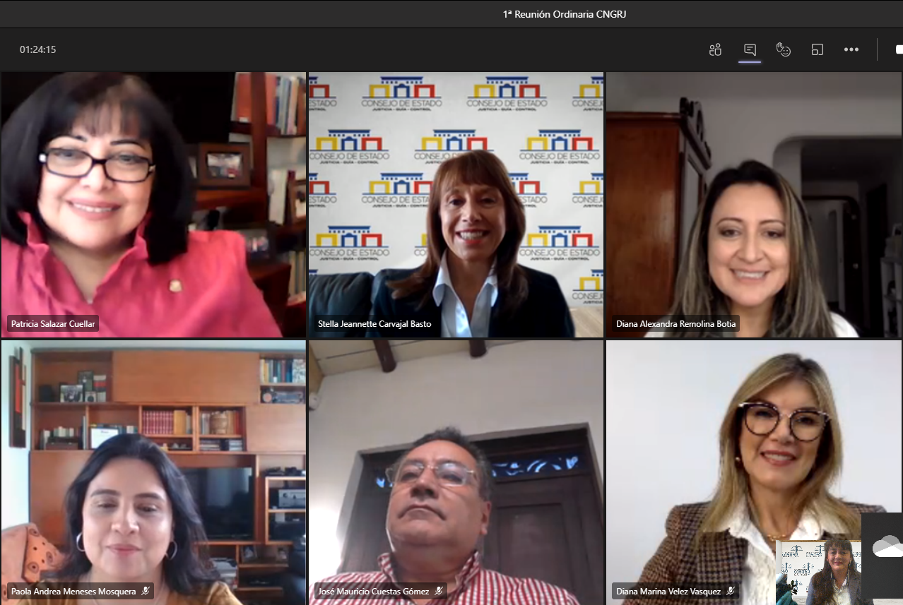Elegidas por unanimidad la presidenta y vicepresidenta de la Comisión Nacional de Género de la Rama Judicial para el periodo comprendido entre febrero de 2021 y febrero de 2022, Stella Jeannette Carvajal Basto - consejera de Estado como presidenta y Patricia Salazar Cuéllar - magistrada de la Corte Suprema como vicepresidenta