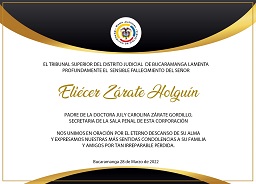 NOTA DE CONDOLENCIA