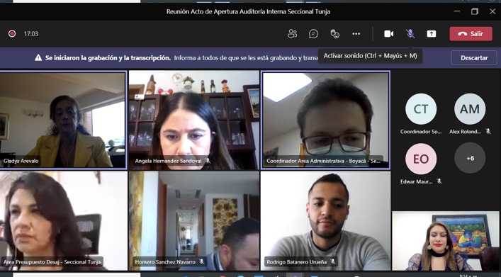 AUDITORÍA INTERNA DEL SIGCMA - SECCIONAL BOYACÁ