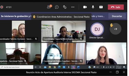 AUDITORÍA INTERNA SIGCMA SECCIONAL PASTO