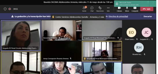 REUNIÓN SIGCMA SISTEMA DE RESPONSABILIDAD PARA ADOLESCENTES DE ARMENIA