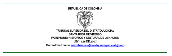 INFORMACIÓN PORTAL UNIFICADO DE PUBLICACIONES TRIBUNAL SUPERIOR DE SANTA ROSA DE VITERBO