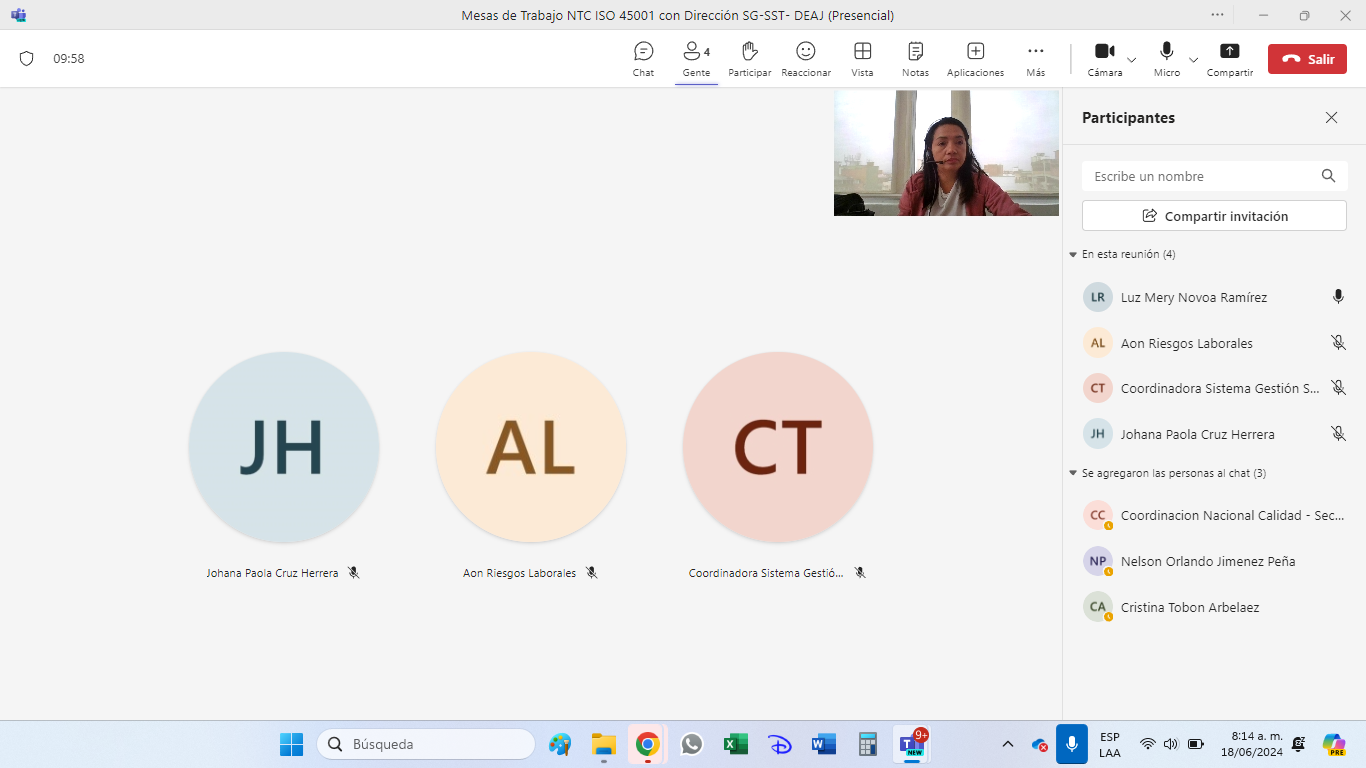 MESA TRABAJO SISTEMA DE GESTIÓN DE SEGURIDAD Y SALUD EN EL TRABAJO (SG-SST)