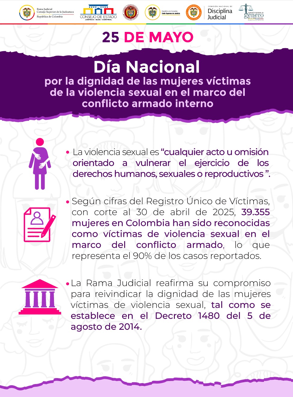 Día Nacional para la dignidad de las mujeres víctimas de la violencia sexual en el marco del conflicto armado interno