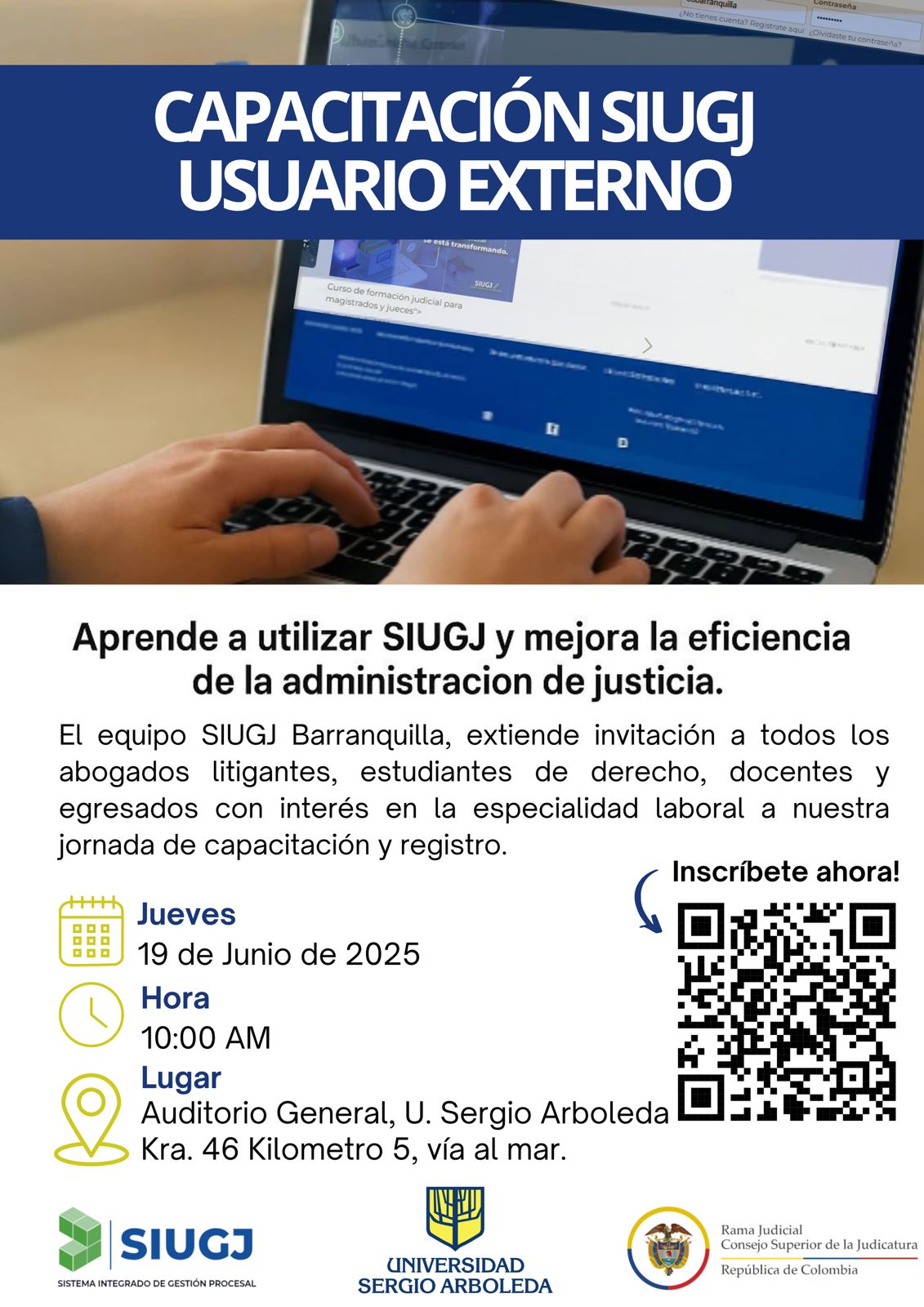 CAPACITACION SIUGJ PARA ABOGADOS LITIGANTES