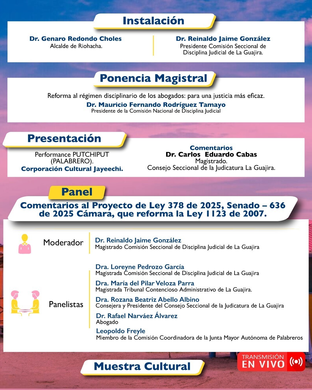 FORO REGIONAL DE LA JURISDICCIÓN DISCIPLINARIA