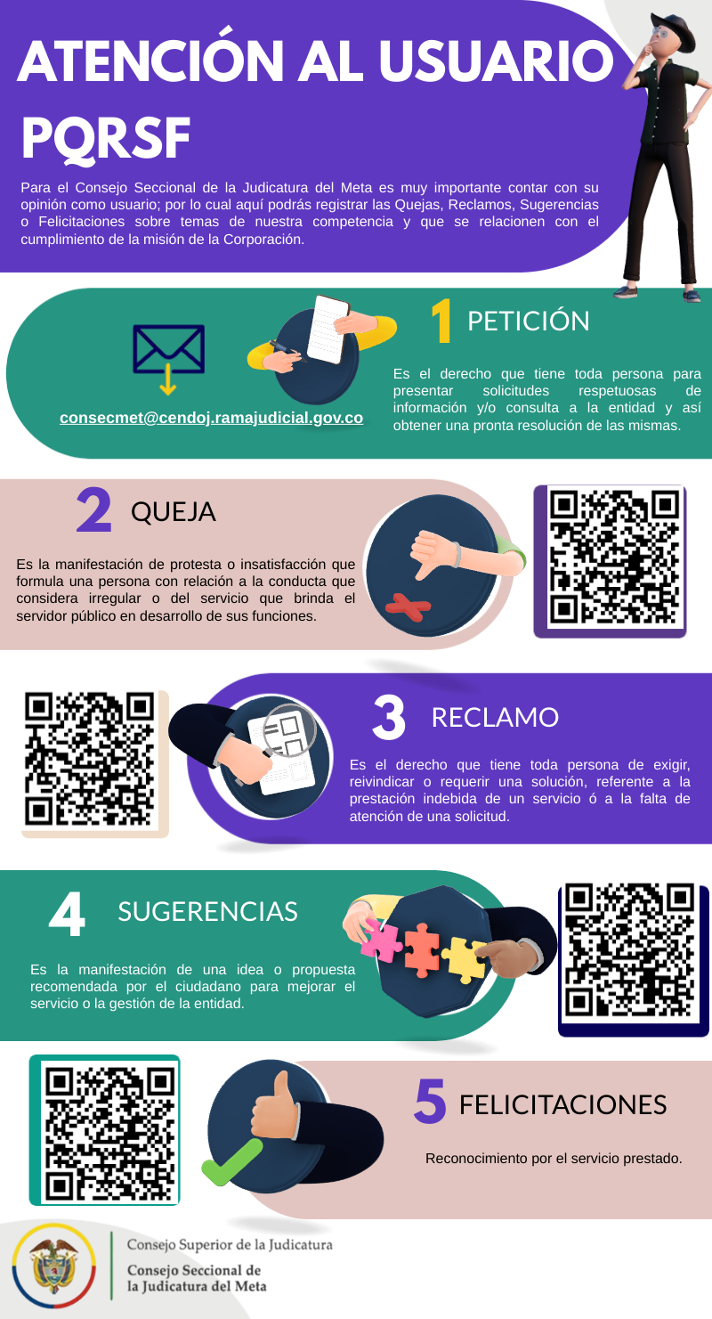 RECEPCIÓN QRSF CONSEJO SECCIONAL DE LA JUDICATURA DEL META