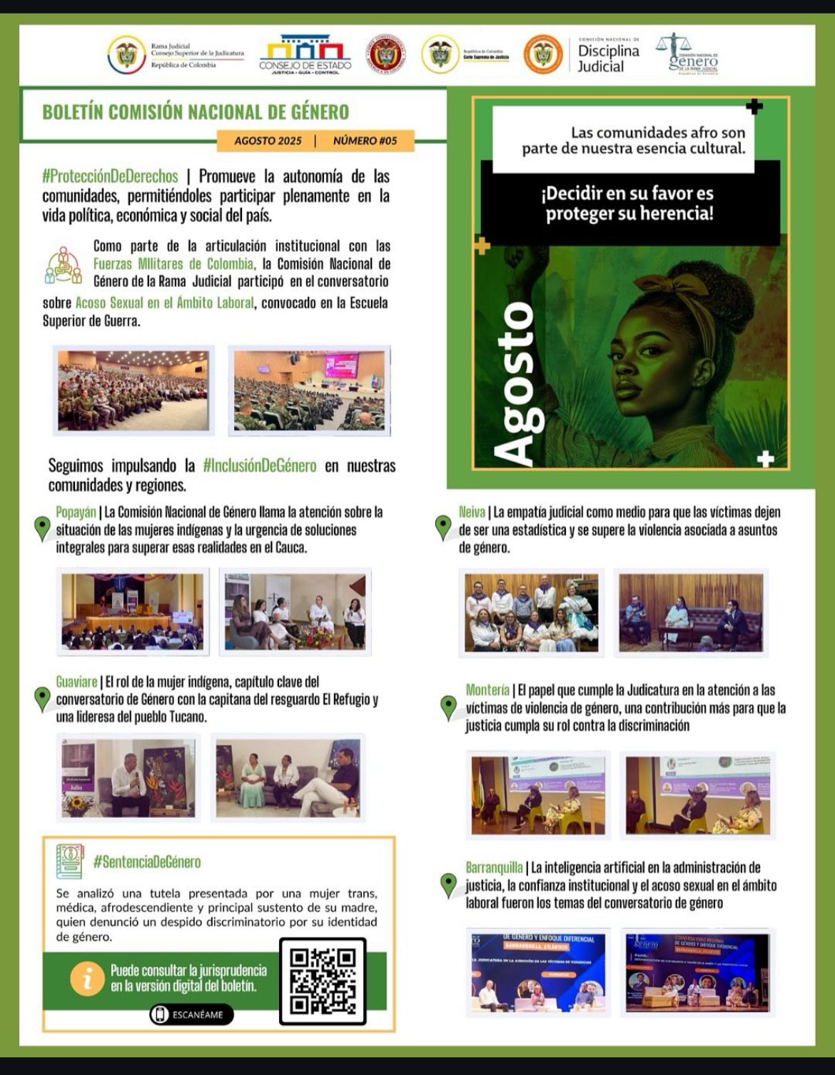 Boletín de Género No. 5 Agosto 2025