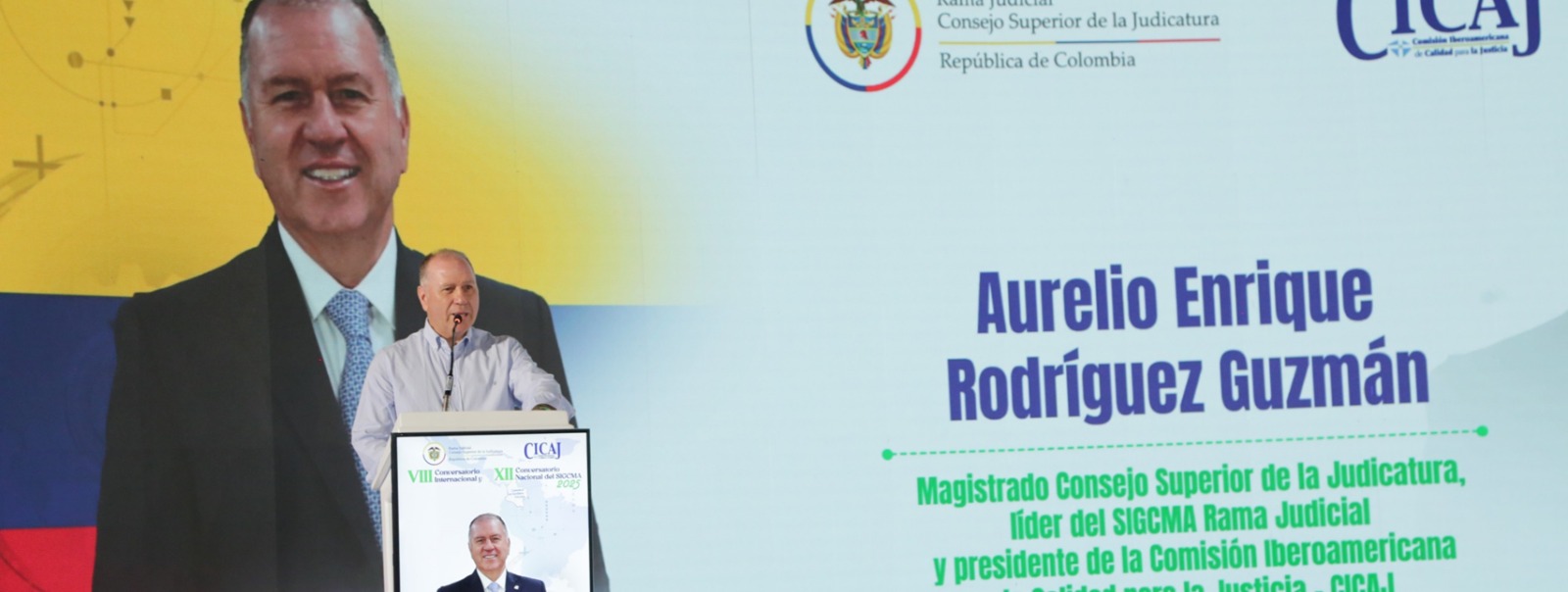 “La estandarización, la innovación y el lenguaje claro son claves para fortalecer la calidad de la justicia”: magistrado Aurelio Enrique Rodríguez en el Conversatorio Nacional e Internacional del SIGCMA 2025