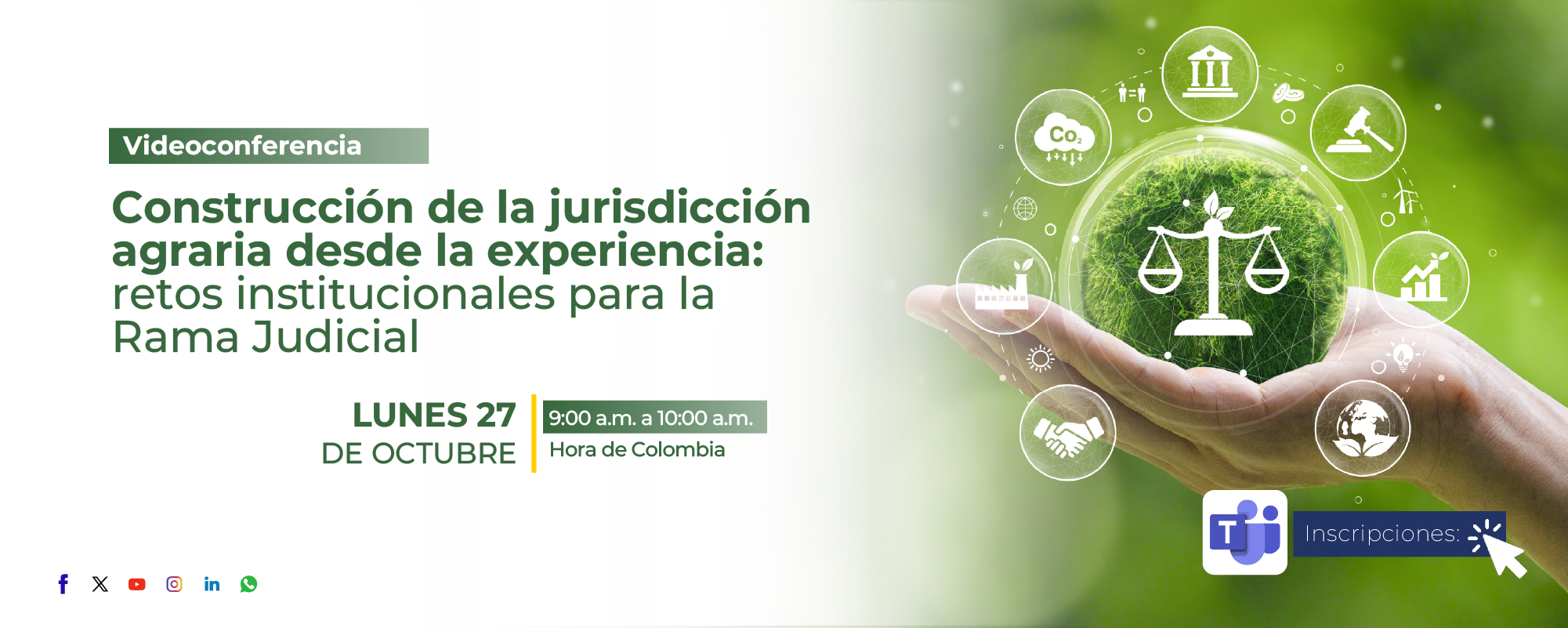 Ciclo de capacitación en Derecho Agrario: Videoconferencia sobre la construcción de la Jurisdicción Agraria desde la experiencia