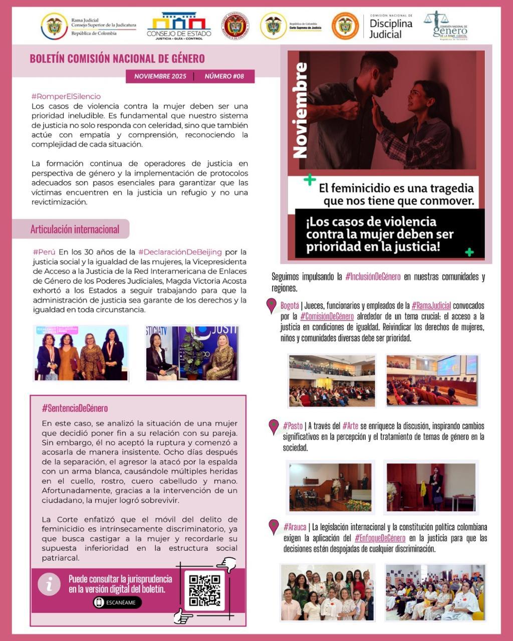 Boletín de Género No. 8 Noviembre 2025