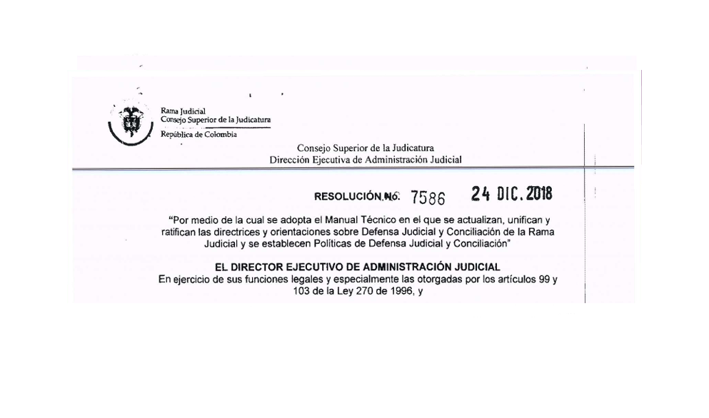 Resolución No 7558 21 de diciembre de 2018