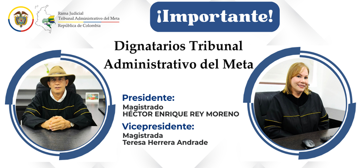 Designación Dignatarios Tribunal Administrativo del Meta periodo 2026