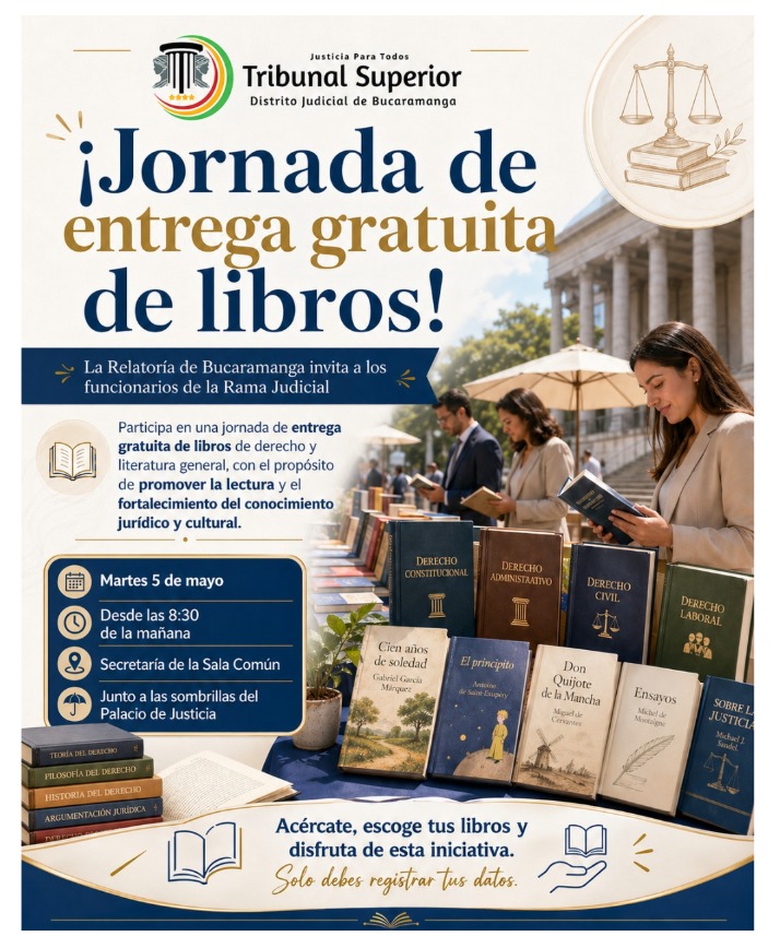 Jornada de entrega gratuita de libros.