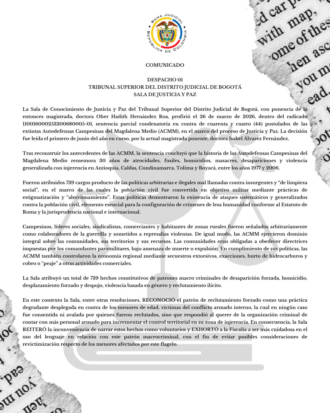 Sentencia Parcial Condenatoria ACMM