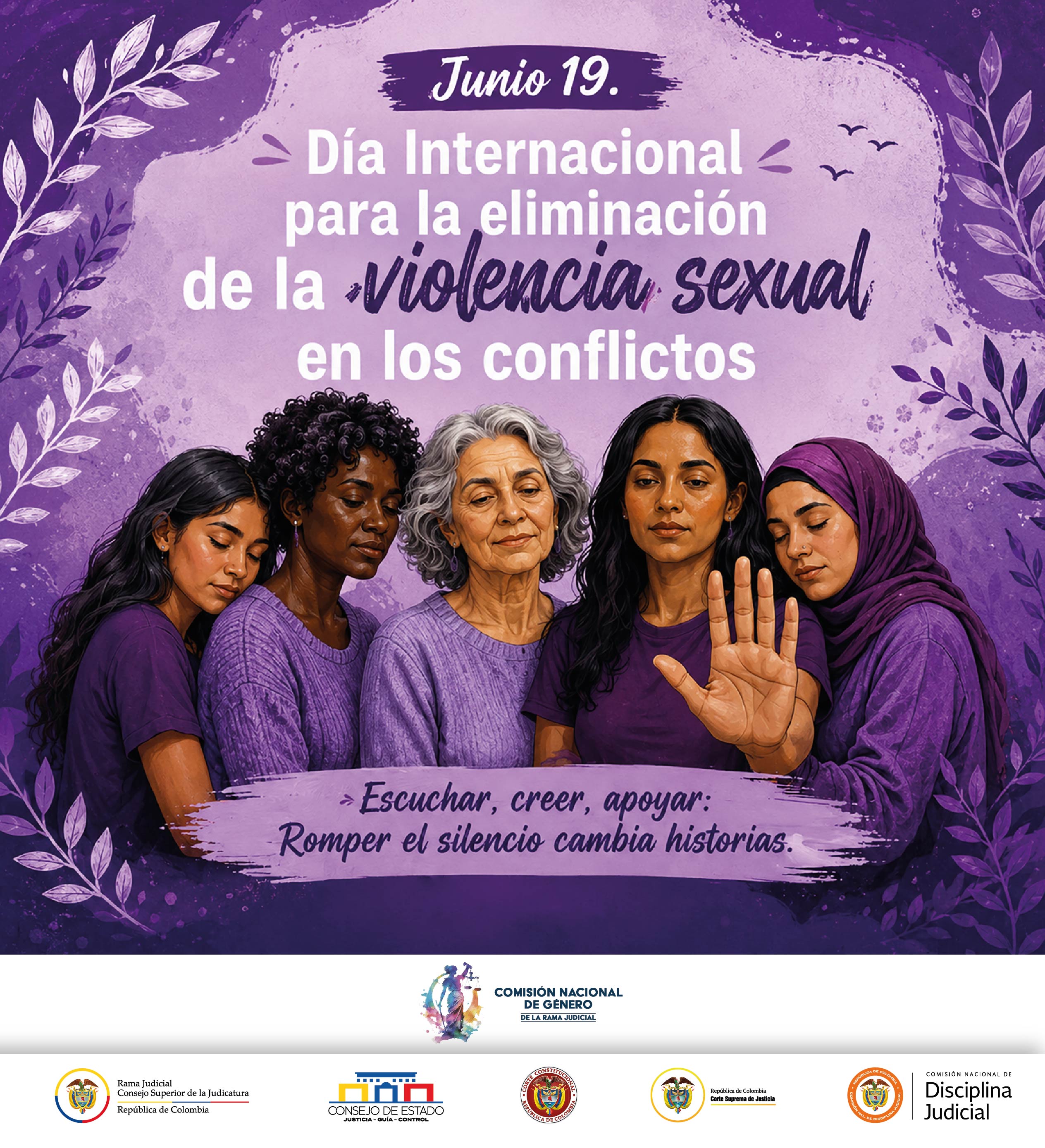 Día internacional contra la eliminación de la violencia sexual en los conflictos.