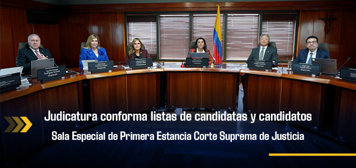 Consejo Superior de la Judicatura conforma lista exclusiva de mujeres y mixta para proveer cargos de magistrada y magistrado en la Corte Suprema de Justicia
