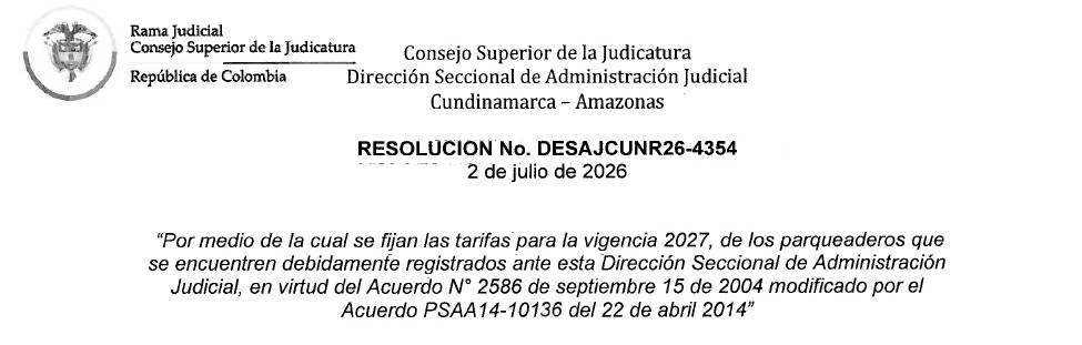 RESOLUCION No. DESAJCUNR26-4354 del 2 de julio de 2026