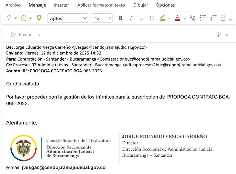PRORROGA CONTRATO BGA-065-2023 ACUERDO CORRESPONSABILIDAD