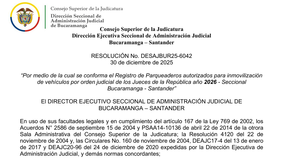 RESOLUCIÓN No. DESAJBUR25-6042