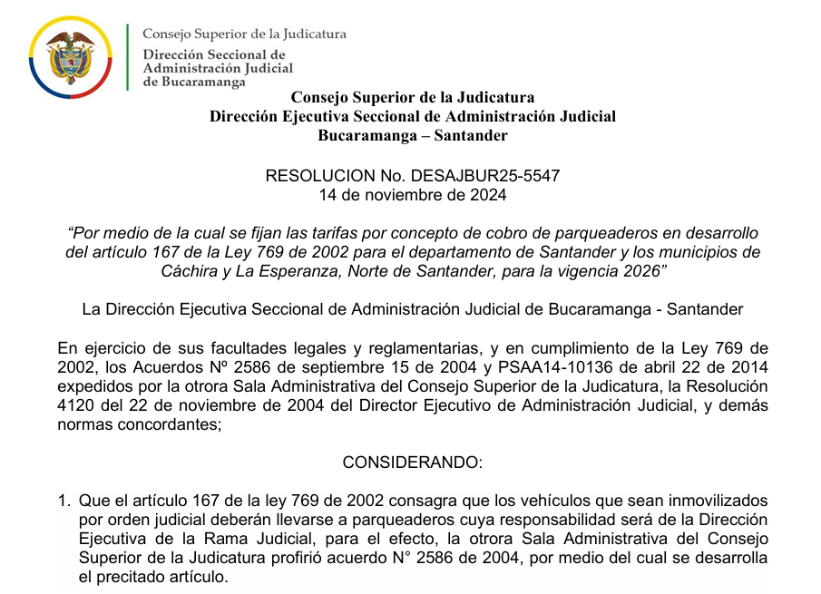 RESOLUCION No. DESAJBUR25-5547