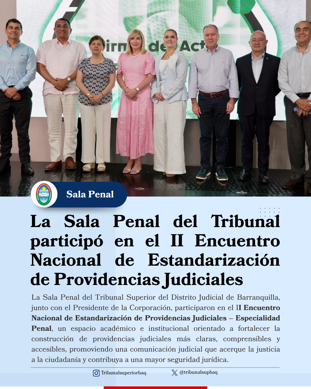 La Sala Penal del Tribunal participó en el II Encuentro Nacional de Estandarización de Providencias Judiciales