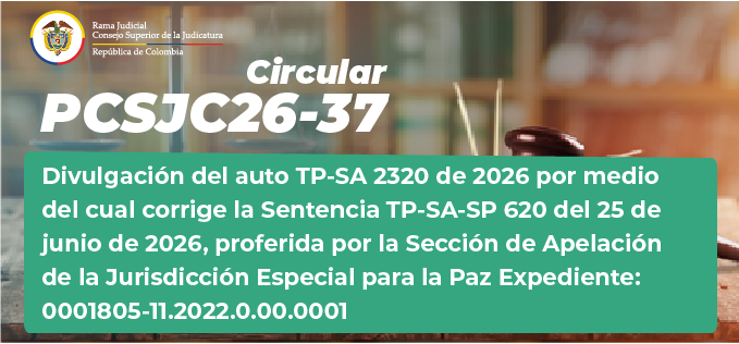 Circulares Consejo Superior de la Judicatura 2026