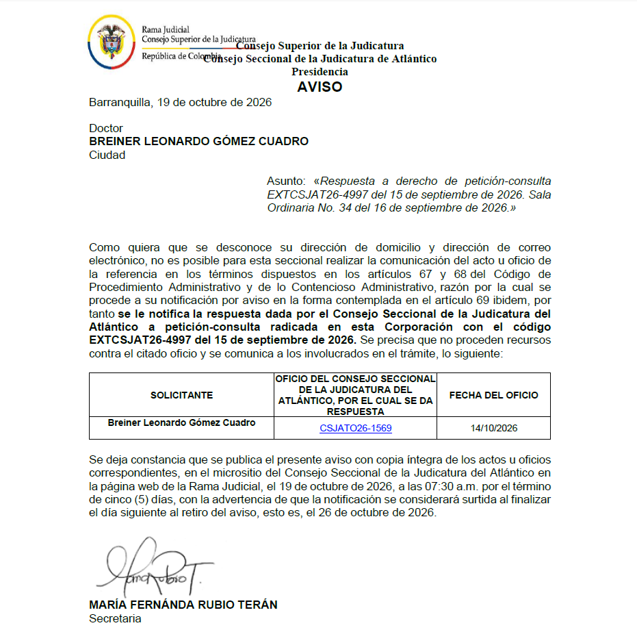 AVISO 19 OCTUBRE